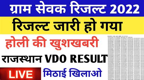 Vdo Result Vdo Cut Off Gram Sevak Cut Off Vdo Safe Score