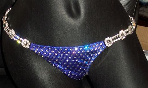 Style Royal Purple Hologram Metallic Competition Bikini With