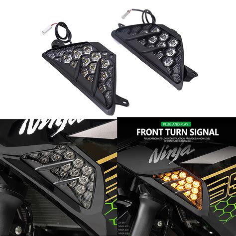 Uds De Luz Para Motocicleta Kawasaki Ninja 1 Indicador Led De Señal De