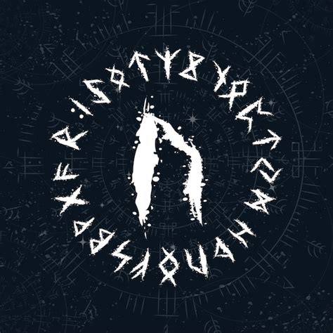 Premium Vector Abstract Skandinavian Uruz Viking Rune