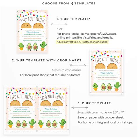 Taco Bout Twins Shower Invitation Instant Download Editable Etsy