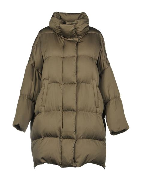 Weekend Max Mara Down Jackets In Military Green Modesens