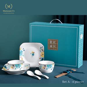 Jual Blossom Dinnerware Set Box 8 Pieces Mangkok Keramik Motif