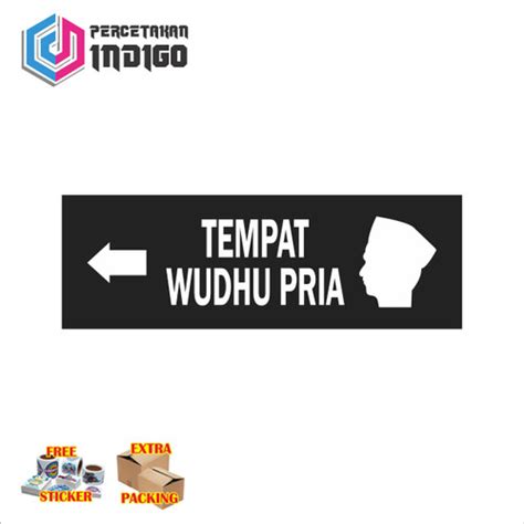 Jual Papan Akrilik Acrylic Kotak Hitam Tempat Wudhu Pria Kab Bekasi