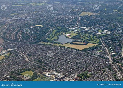 Wimbledon South London Aerial View Stock Photo Image Of Cityscape