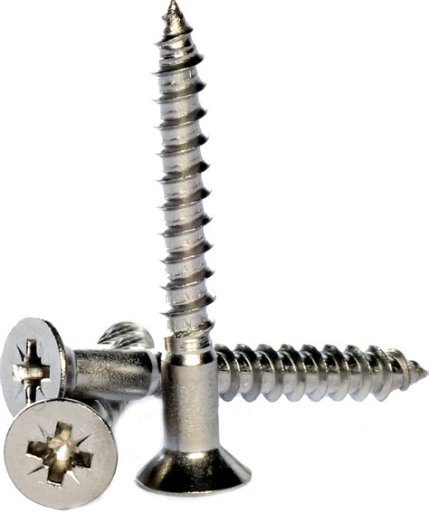 Amazon A2 Stainless Steel Pozi Countersunk Wood Screws DIN 7997 4