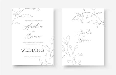 Приглашение на свадьбу | Премиум вектор