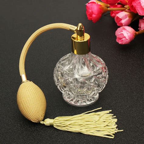 Empty 80ml Clear Vintage Crystal Perfume Bottles Clear Long Spray Tassels Perfume Bottles