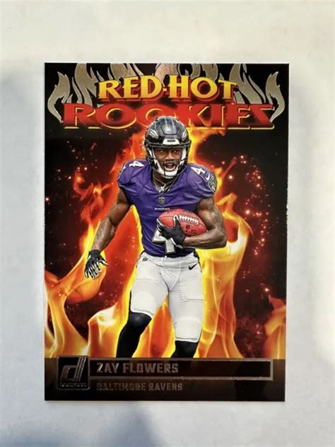 2023 DONRUSS FOOTBALL Zay Fleurs Red Hot Rookies Rhr 5 RC Ravens EUR 2