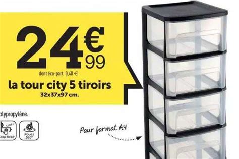 Promo La Tour City 5 Tiroirs Chez Centrakor ICatalogue Fr