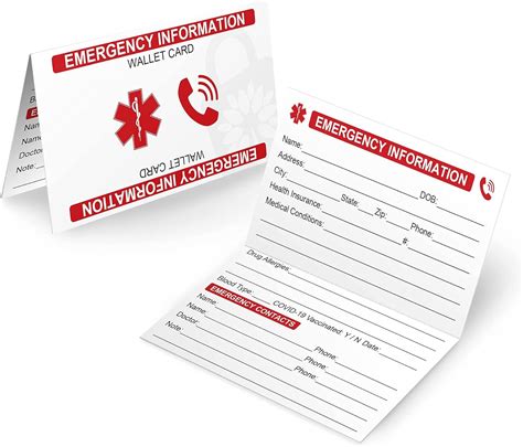 In Case Of Emergency Card Template – Mightyprintingdeals.com