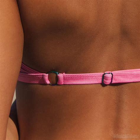 Brand New Wicked Weasel Clip Bikini In Shiny Pink 359 Top 239 Scrunch Bottom EBay