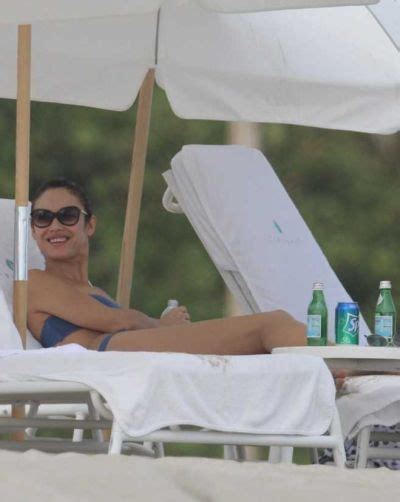 Retro Bikini Olga Kurylenko Wears DarkBlue Bikini At Miami Pics