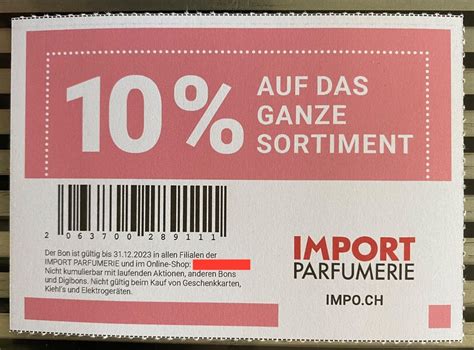 Gutschein Import Parfumerie Auf Das Gesamte Sortiment Kaufen Auf