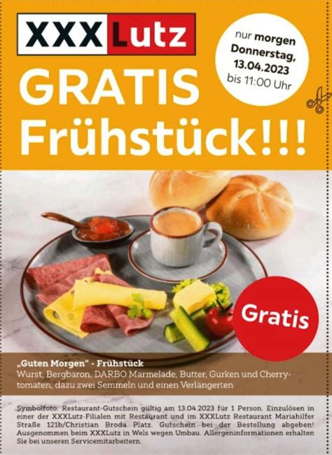 Gratis Frühstück bei XXXLutz morgen am 13 04 in allen Filialen mit