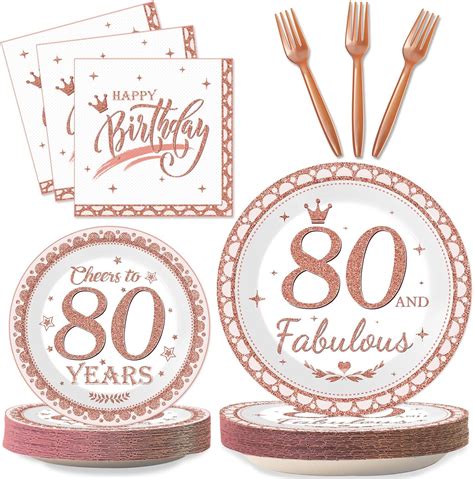 Amazon Th Birthday Plates And Napkins Rose Gold Party Supplies