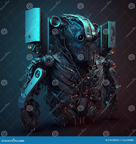 Metal Texture Artificial Intelligence Technology Robot Illustration ...