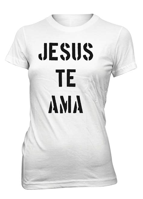 Jesús Te Ama Camiseta Cristiana Talla Juvenil Pink M