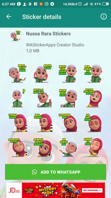 Cara Tambah Stiker Whatsapp Nusa Dan Rara Di Android