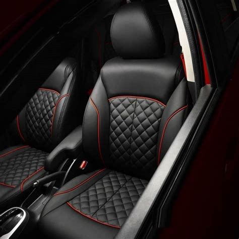 Buy Rideofrenzy Luxury Nappa Leather Car Seat Covers Kriscross Black