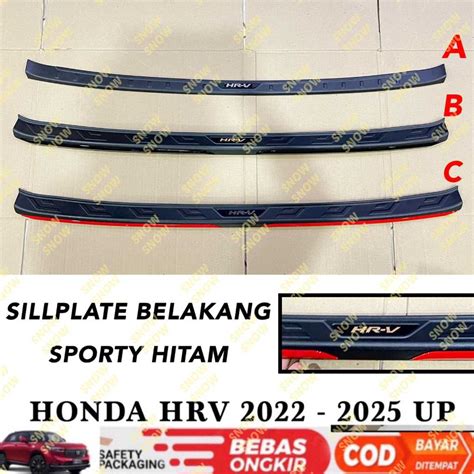 Honda Merah Hitam 後門檻板本田 Hrv Hr V 2022 2024 2025 豪華黑色清單紅色黑色 蝦皮購物