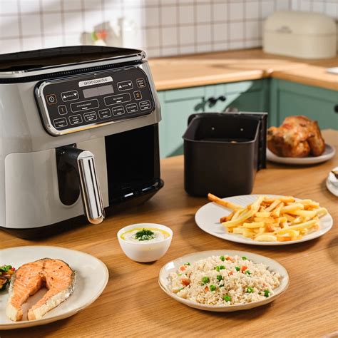 Karaca Air Pro Cook Duo Ev Yemeği XXXL 8 Litre Airfryer Cool Gray 8