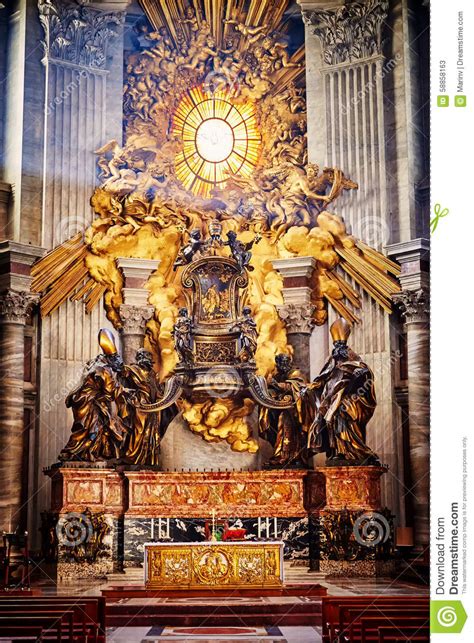 Chair Of St. Peter, Venerated As The Throne Of St. Peter (Bernini ...