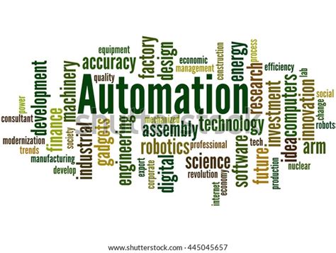 Automation Word Cloud Concept On White Stock Illustration 445045657