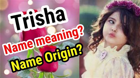 Trisha Name Meaning In English Trisha Name Meaning Baby Names Youtube