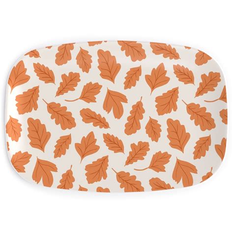 Autumn Leaves Orange On Cream Serving Platter Shutterfly