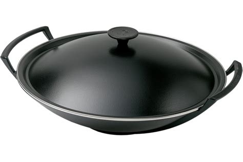 Le Creuset La Fonte Wok Emaille 36 cm schwarz Günstiger shoppen