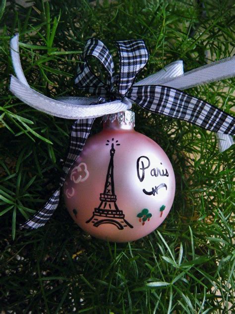 Eiffel Tower Ornament Personalized Paris France Vacation Etsy