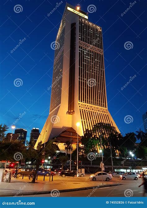 Maybank Tower In Kuala Lumpur During Blue Hour Editorial Photo Image