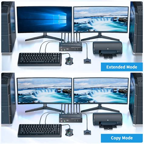 dual monitor displayport hdmi kvm switch    hz dp  usb kvm