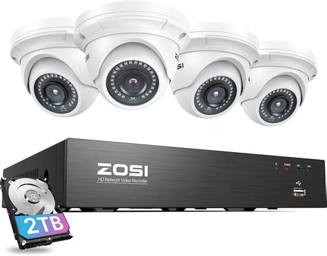 ZOSI Sistema de cámara de seguridad PoE de 8 canales 4K con disco duro