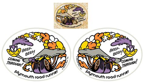 Coming Through Road Runner Bird Promo Window Decals