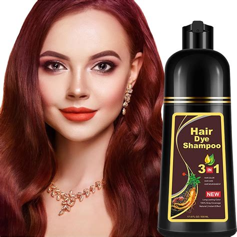 Dark Coffee Hair Dye Shampoo 3 In 1 For Gray Coverage Instant Hair Color Shampoo