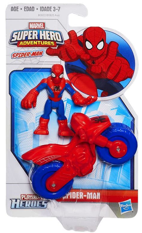 Marvel Playskool Heroes Super Hero Adventures Spider-Man Action Figure Set Hasbro Toys - ToyWiz