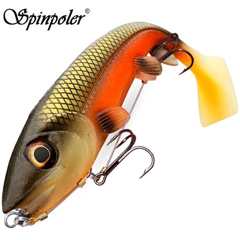 Spinpoler Fishing Lure With Stinger Rig Hook Shad Cm Cm Paddle T