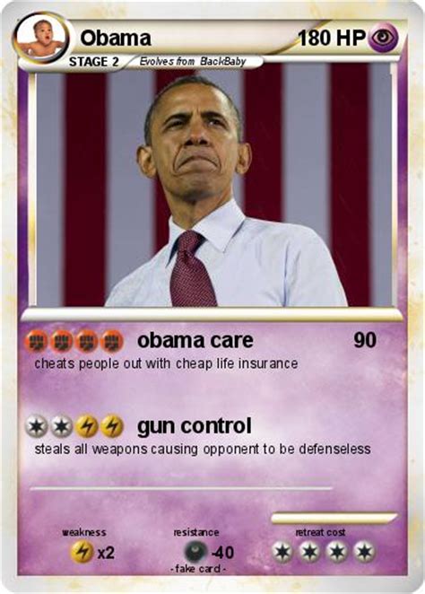 Pokémon Obama 633 633 obama care My Pokemon Card