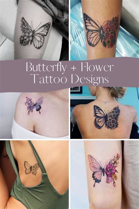 31 Beautiful Half Butterfly Half Flower Tattoo Ideas Tattooglee Unique Butterfly Tattoos