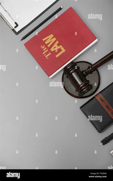 Law Accessories Top View Flat Lay Concept Stock Photo Alamy