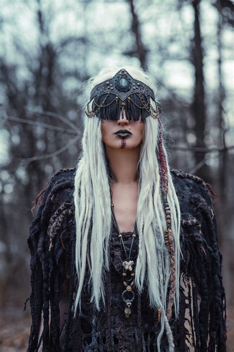 Morana Goddess Face Mask Mrazana Slavic Pagan Ritual Headdress Shaman