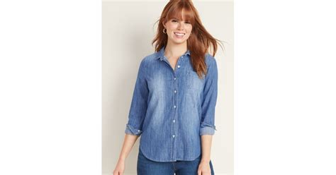 Old Navy Relaxed Chambray Classic Shirt The Best Old Navy Basics For