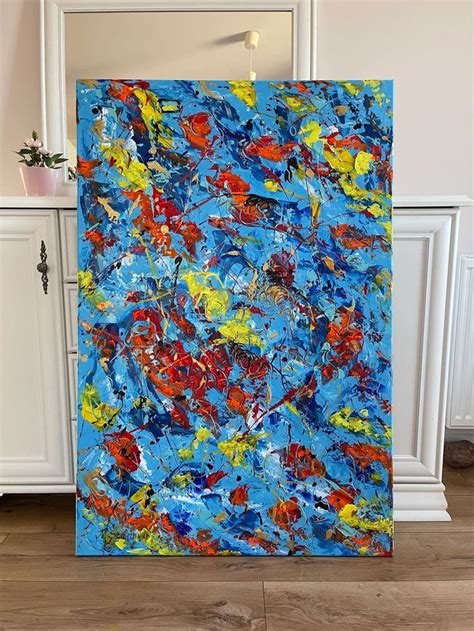 Abstract Jackson Pollock Inspired Art Jackson Pollock Large Artwork