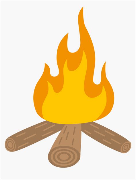 Transparent Campfire Smores Clipart Camp Fire Vector Png Png