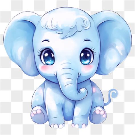 Download Kawaii Cartoon Elephant Illustration For Endangered Species