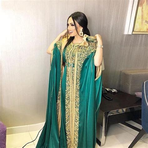 Caftan Marocain Luxe Vert