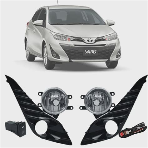 Kit Farol De Milha Completo Toyota Yaris Hatch Sedan 2018 19 20 21