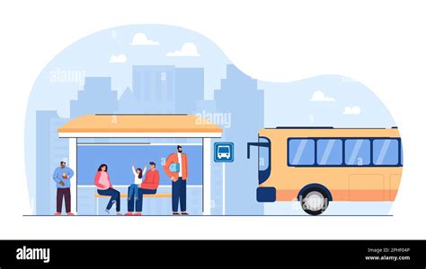 cartoon bus stop